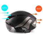 AeroX Bicycle Racing Helmet with Integrated Visor for Men-Women