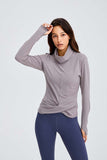 J-01 Long Sleeve Turtle-Neck Workout Gym Wear for Women by Wolph