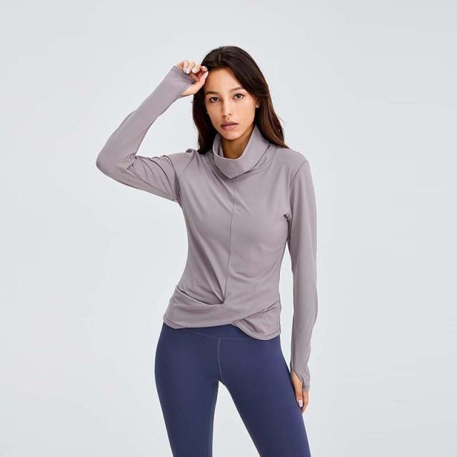 Turtleneck 2025 workout tops